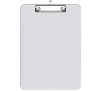 Hnogri Porte-bloc en plastique effacer format lettre standard A4 pour infirmières, étudiants, bureau et femmes, avec porte-stylo et clip discret, taille 31,8 x 23 cm,effacer