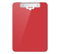 Hnogri Porte-bloc en plastique rose format lettre standard A4 pour infirmières, étudiants, bureau et femmes, avec porte-stylo et clip discret, taille 31,8 x 23 cm,rouge