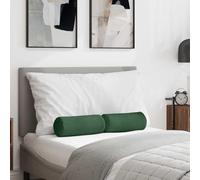 HNSMFPRE Coussin Rouleau Velours Côtelé Vert Foncé 2 Pièces | Rembourrage Polyester, Housse Amovible Avec Fermeture Éclair, Usage Intérieur Salon Chambre Bureau