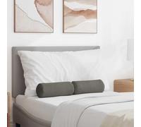 HNSMFPRE Coussins Rouleau Gris Clair 2 Pieces 40 cm | Velours côtelé doux, Rembourrage polyester, Housse amovible avec fermeture éclair, Usage intérieur salon chambre bureau