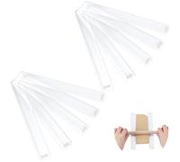 HOBBIESAY 10 guide de Profondeur pour Argile Rouleau à Pâtisserie en Acrylique Ensemble de Bâtons Guidage Guides Profondeur pour Rouleau Outil Poterie pour L'Artisanat Poterie Épaisseur 2/3/4/5/6mm