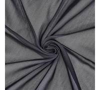 HOBBIESAY Tissu en mousseline de soie douce et transparente de 2,9 m de large pour masquage, mariage, décorations de mariage, nappe de table en mousseline de soie, noir