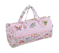 Hobby Gift Grand sac de rangement pour laine - Compartiment zippé pour aiguilles à tricoter jusqu'à 40 cm, crochets et accessoires, insectes et papillons, 16,5 x 45 x 19,5 cm