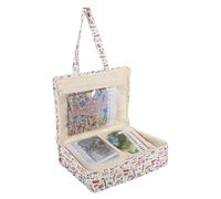 Hobby Gift Sac de projets d'artisanat - Tissu en Coton Doux pour Loisirs créatifs Classiques avec Fermeture éclair, Inserts projets, matériaux, Grand Compartiment pour Fils, 26,5 x 10 x 34,5 cm