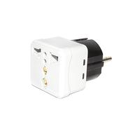 Hobby Tech ® - Adaptateur Secteur de Voyage Universel Prise électrique UK US Chine vers France Europe - Blanc/Noir