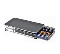 Hobby Tech Support Dosettes Tiroir en Acier pour 40 Capsules Compatible Nespresso Présentoir et Distributeur Rangement de Porte-Capsules (Gris/Noir)