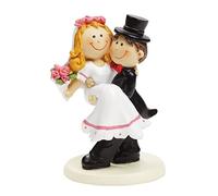 Hobbyfun Figurine couple de mariés (le marié porte son épouse) - 90 mm