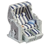 Hobbyfun Mini chaise de plage bleu/blanc 7 cm figurine décoration vacances mer Baltique