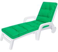 Hobbygarden Chaise longue Coussin pour Deckchair Coussin pour chaise longue - Coussin Hugo 201 x 55 x 8 cm, Vert