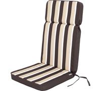 Hobbygarden Coussin de chaise à haut dossier pour chaise de jardin Base HL Coussin d'assise, Coussin confortable, Coussin de jardin Coussin chaise Sesel chaise de jardin - Eliza - 119 x 49 x 5 cm - Ma