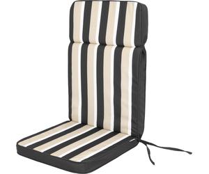 Hobbygarden Coussin de chaise à haut dossier pour chaise de jardin Base HL Coussin d'assise, Coussin confortable, Coussin de jardin Coussin chaise Sesel chaise de jardin - Eliza - 119 x 49 x 5 cm - Gr
