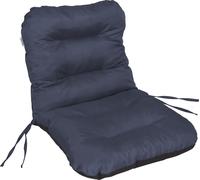 HobbyGarden coussin de chaise de jardin - 96×48 cm - siège & dossier rembourré, 7 cm d'épaisseur, tissu Oxford, résistant aux intempéries & confortable, couleur BLEU FONCÉ