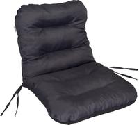 HobbyGarden coussin de chaise de jardin - 96×48 cm - siège et dossier rembourré, 7 cm d'épaisseur, tissu Oxford, résistant aux intempéries & confortable, couleur NOIR