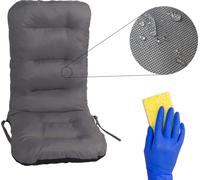 Hobbygarden Coussin de chaise pour meubles de jardin Coussin pour meubles de jardin - Basia - 123 x 48 x 7 cm - Gris clair