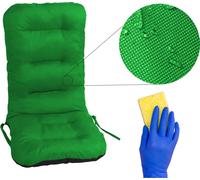 Hobbygarden Coussin de chaise pour meubles de jardin Coussin pour meubles de jardin - Basia - 123 x 48 x 7 cm - Vert
