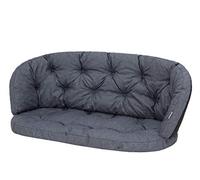 HOBBYGARDEN Coussin pour chaise en rotin Coussin pour banc Balancelle Coussin de jardin Coussin de balancelle Coussin de chaise longue Place de repos, 106 x 50 cm, Bleu marine