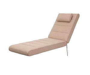 HOBBYGARDEN Outdoor/Indoor Coussin de siège pour meubles de jardin ou chaise longue - 204 x 60 x 10 cm - Beige