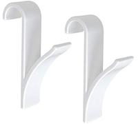 HobbyTech Lot de 2 crochets sèche serviette blanc en plastique