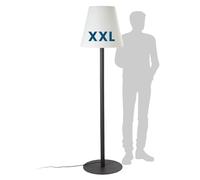 Hoberg Lampadaire XXL pour l'intérieur et l'extérieur - Grande lampe de 1,87 m avec 3 intensités lumineuses réglables - Lampe sur pied d'ambiance au design moderne et intemporel - Protection IP-44