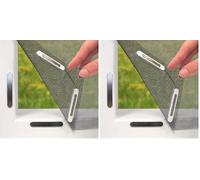 Hoberg Moustiquaire de fenêtre avec Fixation magnétique innovante | Moustiquaire jusqu'à 150 x 130 cm découpable Individuellement, Pas de perçage ni de vissage | Fixation avec 16 aimants [Noir]
