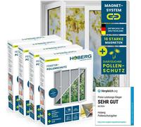 Hoberg Pare-pollen de fenêtre avec protection contre le pollen - 150 x 130 cm - set de 4 pièces