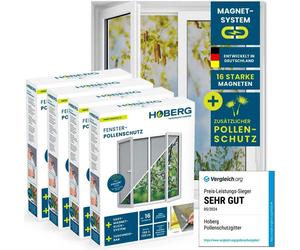 Hoberg Pare-pollen de fenêtre avec protection contre le pollen - 150 x 130 cm - set de 4 pièces