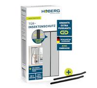 Hoberg Rideau anti-insectes 90 x 210 cm | Moustiquaire de porte avec bandes magnétiques XXL | Moustiquaire pour porte de balcon | Rideau anti-insectes magnétique | Auto-fermant & résistant