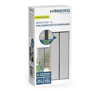 HOBERG Rideau anti-insectes & anti-pollen | Moustiquaire de porte avec bandes magnétiques XXL | Pour porte de balcon | Moustiquaire anti-pollen - idéale aussi comme rideau anti-mouches | 80 x 210 cm