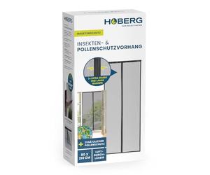 HOBERG Rideau anti-insectes & anti-pollen | Moustiquaire de porte avec bandes magnétiques XXL | Pour porte de balcon | Moustiquaire anti-pollen - idéale aussi comme rideau anti-mouches | 80 x 210 cm