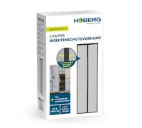 Hoberg Rideau anti-insectes pour caravane 60 x 180 cm | Porte moustiquaire avec bandes magnétiques XXL | Porte moustiquaire pour caravane | Moustiquaire magnétique | Fermeture automatique