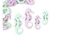 HOBI Tendances Fêtes - 12 CONFETTIS Bois Hippocampe 3X6.5CM