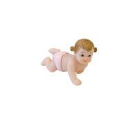 HOBI Tendances Fêtes - Figurine RÉSINE BÉBÉ Fille Rampant 3X5X2.5CM Rose