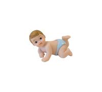 HOBI Tendances Fêtes - Figurine RÉSINE BÉBÉ GARÇON Rampant 3X5X2.5CM Bleu