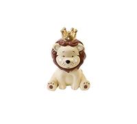HOBI Tendances Fêtes - Figurine RÉSINE Lion COURONNÉ DORÉE 10X7CM