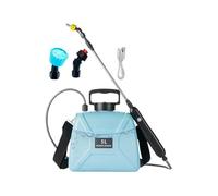 Hobngmuc Pulvérisateur À Pompe Électrique | Nettoyant 3 Buses - Pulvérisateur De Jardin 5 L avec Sangle D'Épaule Et Lance Télescopique | pour Extérieur Pelouse Jardin Piscine Soin des