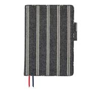 Hobonichi Techo Housse pour cousin [Couverture A5 uniquement] Tissu doublé : sergé (bleu marine x gris)