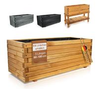 Jardinière en pin - Couleur : brun naturel - Taille : 100 cm