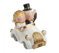 Hochzeitspaar Goldhochzeit 50 Jahre Paar im Auto Deko Tortendeko 5,5 cm Hochzeit