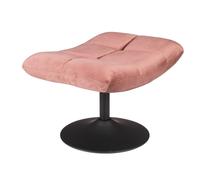 HOCKER - Tabouret repose pieds en velours rose Or