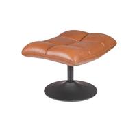 HOCKER - Tabouret repose pieds simili cuir marron Marron