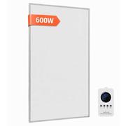 Hocosyme Chauffage infrarouge avec thermostat 600 watts, chauffage infrarouge mural jusqu'à 120 degrés Celsius pour une pièce de 5 à 15㎡ - 1 à 3 minutes pour arriver à la température désirée