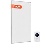 Hocosyme Radiateur Electrique Infrarouge avec Télécommande 1200W | Chauffage Infrarouge Mural pour 12-30 m² - jusqu'à 120°C en 1-3 min, Chauffage d'appoint avec réglage à distance