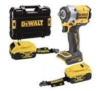 Clé à molette de Impact DEWALT 1/2" 18V DCF921P2LRT, 406Nm, 2x5.0Ah, TSTAK, jambe de sécurité, pas de chargeur, lanyard prêt, haute performance pour travaux professionnels
