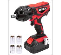 Yato Tournevis d'impact YT-82804 sans fil 18 V 300 Nm 1/2" 1 batterie 2 Ah + chargeur