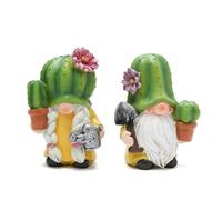 Hodao Cactus en résine pour décoration de Jardin - Figurines de Gnomes de Printemps et d'été - Plante Verte - Elfe - Plateau à étages - Décoration de Style sud-Ouest - Cadeaux de Style sud-Ouest