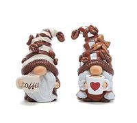 Hodao Lot de 2 Nains de café - Accessoires de décoration de Bar - Accessoires de décoration de Printemps et d'été - Figurines Nains suédois tomte Elfe Nain - Décorations de Printemps et d'été -