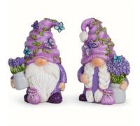 Hodao Lot de 2 Nains de rêve à la Lavande - Parfum Violet au Pays des Merveilles Journey Spring Suédois Tomte Elfe Nain Nain d'été Décoration d'intérieur Cadeau (Lavande)