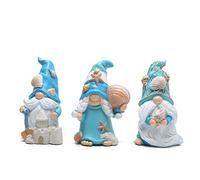 Hodao Lot de 3 Nains d'été Faits à la Main pour décoration de Plage, suédois, scandinave, Elfe, décoration d'intérieur