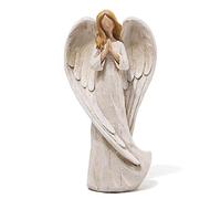 Hodao Sculpture d'ange priant en résine pour Cadeaux, décoration d'intérieur, Statue d'ange commémorant la prière, Personnages superbement sculptés et Peints à la Main (prière)