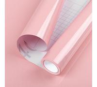 Hode Papier Adhesif pour Meuble Autocollant, Papier Peint Rouleau Film Revetement Vinyle Adhesif, Cuisine Plan de Travail Salle De Bain Murs Couleur Rose Paillettes Brillant 30cmx3m